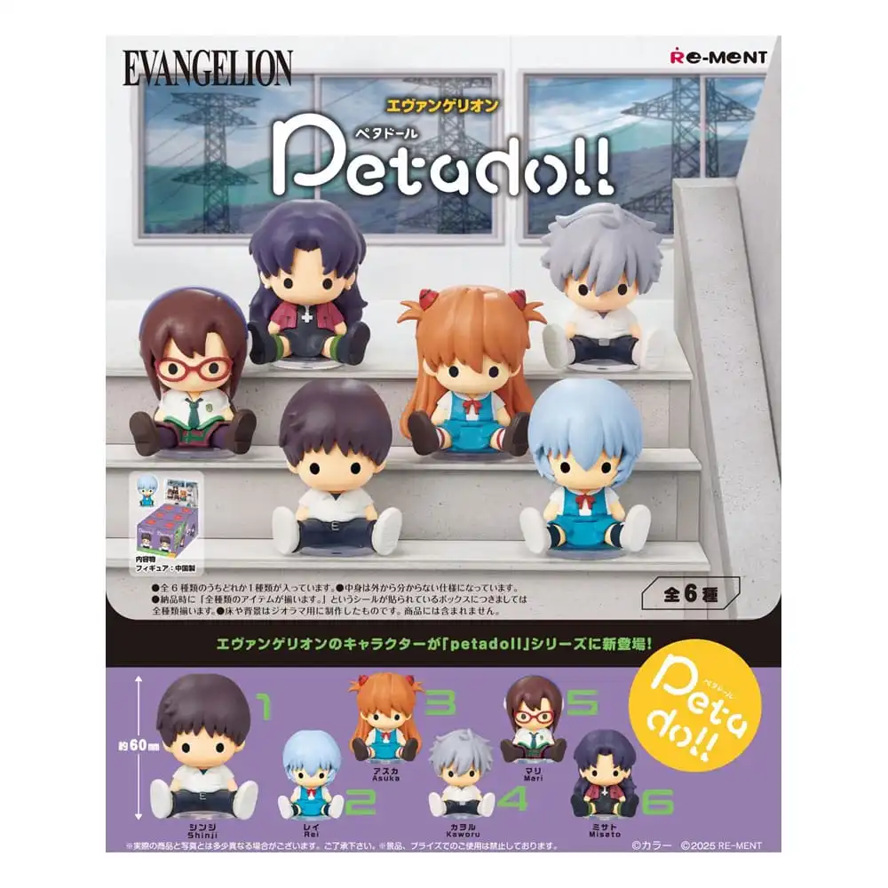 Neon Genesis Evangelion Petadoll Mini Figures Display - 1 unidade